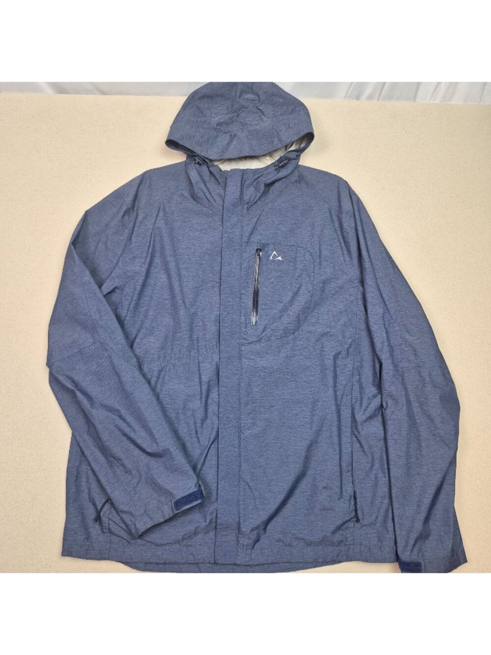 Paradox Men's 2.5 Waterproof Lightweight Hooded Hiking Rain Jacket Blue Sz L